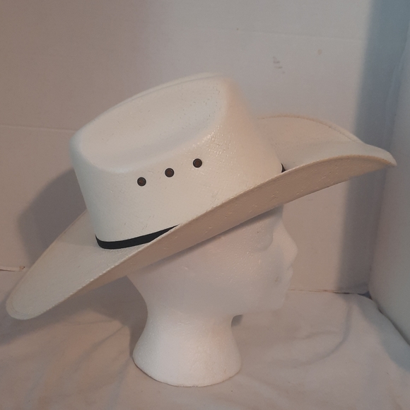 Cody James 10X Straw/Canvas Ribbon Hatband Cowboy Hat Natural Size 6 7/8 - Picture 2 of 9